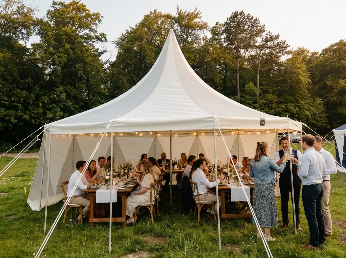 6m 12-Eck Rundzelt mit Mittelmast Feier