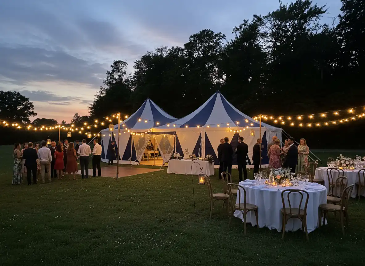 6x12m Zweimastzelt Hochzeit